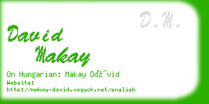 david makay business card